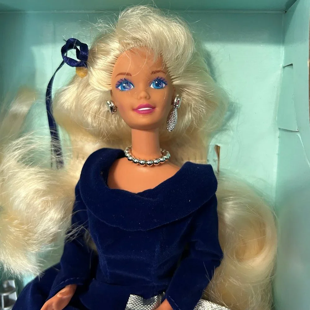 1995 Avon Winter Velvet Barbie Doll Collectible Holiday Vintage
